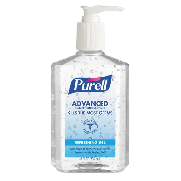 PURELL 8 Oz Gel Hand Sanitizer (Unscented) (12-Case)