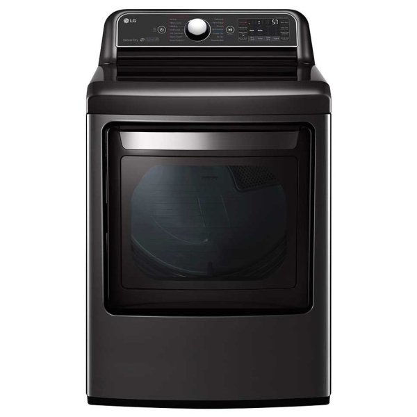 LG 7.3 cu.ft. Smart Wi-Fi Enabled Gas Dryer w/ TurboSteam (Black Stainless Steel)