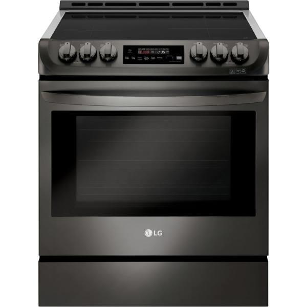 LG 6.3-Cu. Ft. Slide-In Electric Smart Range Black Stainless