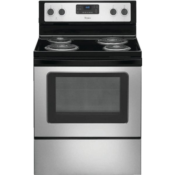 Whirlpool® 4.8 Cubic Feet Stainless Steel Electric Range