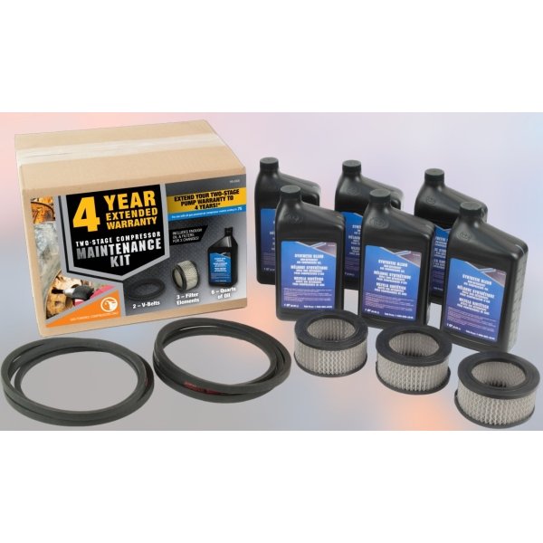 Industrial Air Maintenance Kit For 7.5 Hp Gas Powered Two Stage Compressors