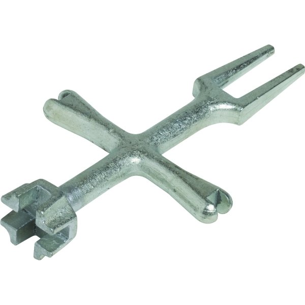 P.O. Plug And Closet Spud Wrench, Malleable Iron, Dual Sided