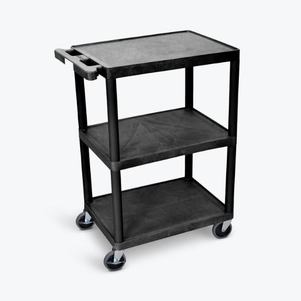 Luxor 24 X 18 Flat-Shelf Cart - Three Shelves