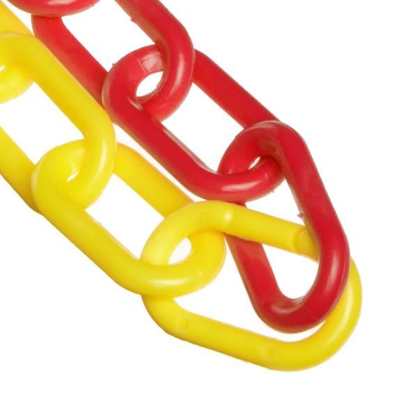 Mr. Chain 2 Inch X100 Ft Alternating Yellow/Red Heavy Duty Plastic Barrier Chain