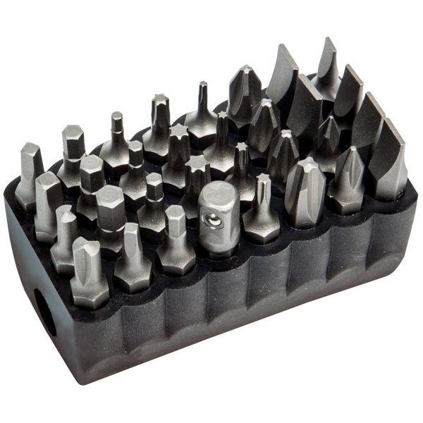 Klein Tools® Steel 32-Piece Standard Tip Bit Set