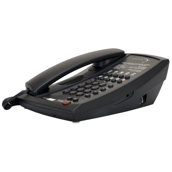 TELEMATRIX® Black 3100MWD 1-Line Speakerphone With 10-Guest Service Button