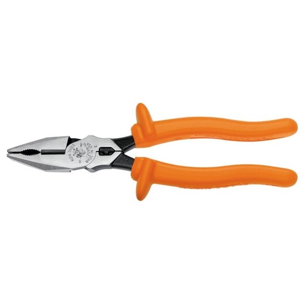 Klein Tools® Insulated Universal Combination Side Cutting Crimping Plier 8"