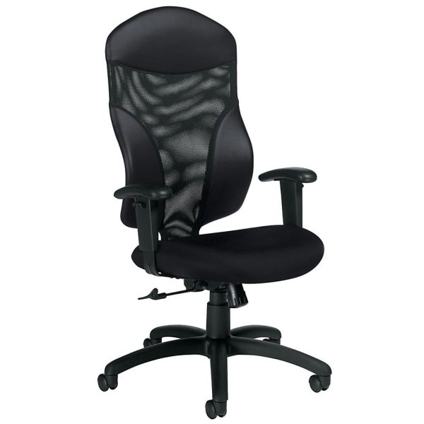 Global Tye Black Fabric High-Back Tilter Chair