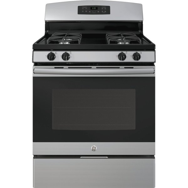 GE® 30" Gas Range w/ Oven Window, 5.0 Cu Ft in Stainless Steel