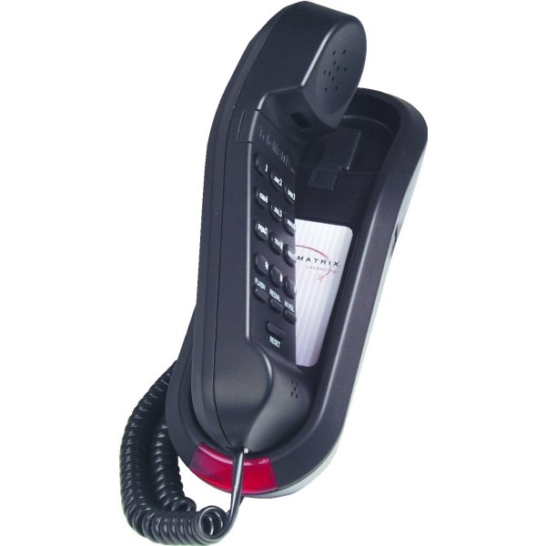 TeleMatrix Trimline Single Line Black Telephone