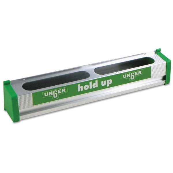 Unger Hold Up Aluminum Tool Rack, 18", Aluminum/Green