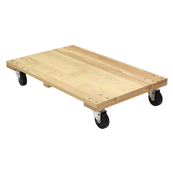 Vestil 1200 lb Capacity Non-Marking Solid Deck Hardwood Dolly 36 x 24"