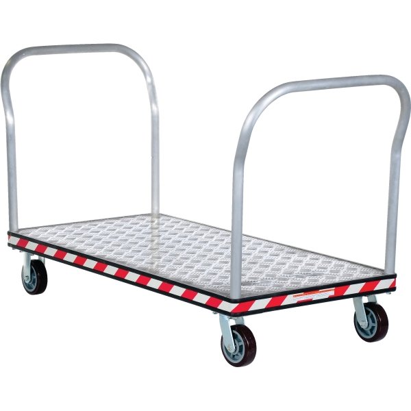 Vestil 3600 lb Capacity Aluminum 2-Handle Treadplate Truck 60" x 30"