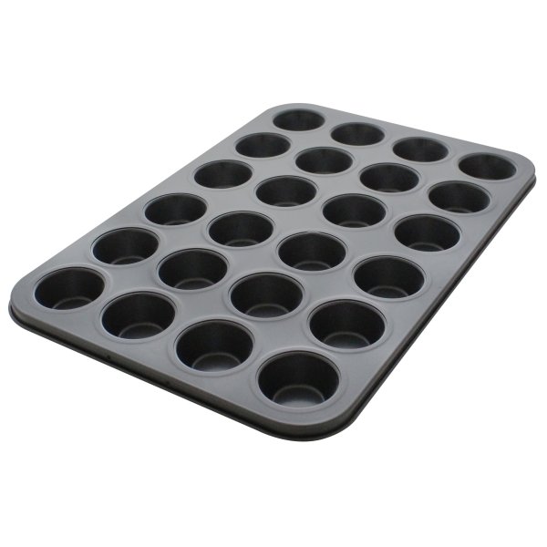 Thunder Group® Steel 24-Cup Non-Stick Mini-Size Muffin Pan 15-1/4  x 10-1/2 Inches