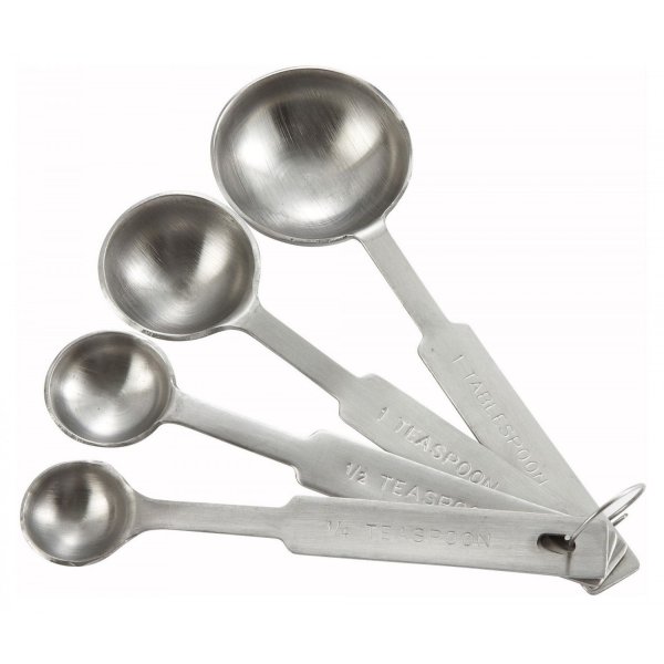 Thunder Group® Stainless Steel Measuring Spoon Set With Brushed Finish