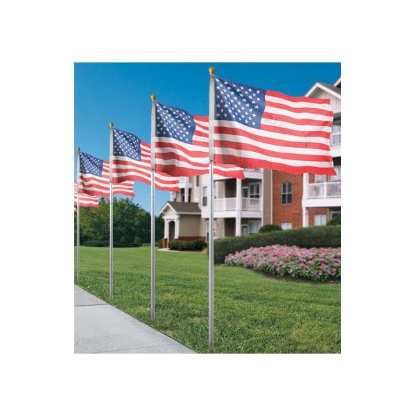 American Memorial Flag Set, 3' x 2', Case Of 8