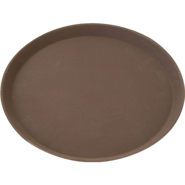 Thunder Group 22 X 27" Brown Rubber Lined Oval Tray