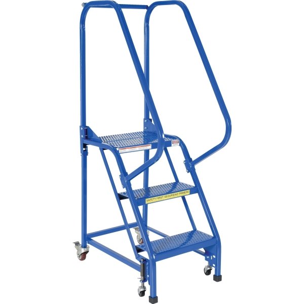 Vestil Perforated 3 Step Portable Warehouse Ladder 3431 Rlw Supply Co 